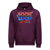 Mauve Wine boom boom mama Urban Hoodie - Zillion Design Studio