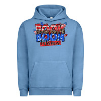 Pigment Pebble Blue boom boom mama Urban Hoodie - Zillion Design Studio