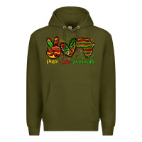 Peace Love Juneteenth Premium Hoodie | Teevron