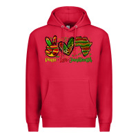 Cardinal peace love juneteenth Premium Hoodie - Zillion Design Studio