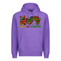 Purple peace love juneteenth Premium Hoodie - Zillion Design Studio