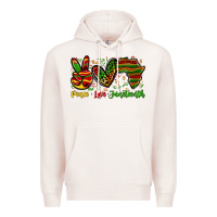 Peace Love Juneteenth Premium Hoodie | Teevron
