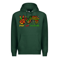 Sports Green peace love juneteenth Premium Hoodie - Zillion Design Studio