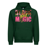 Forest Green black girl magic with afro black women Urban Hoodie - texasbilliewilder