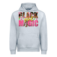 Heather Grey black girl magic with afro black women Urban Hoodie - texasbilliewilder