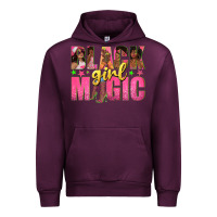 Mauve Wine black girl magic with afro black women Urban Hoodie - texasbilliewilder