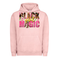 Pigment Salmon black girl magic with afro black women Urban Hoodie - texasbilliewilder