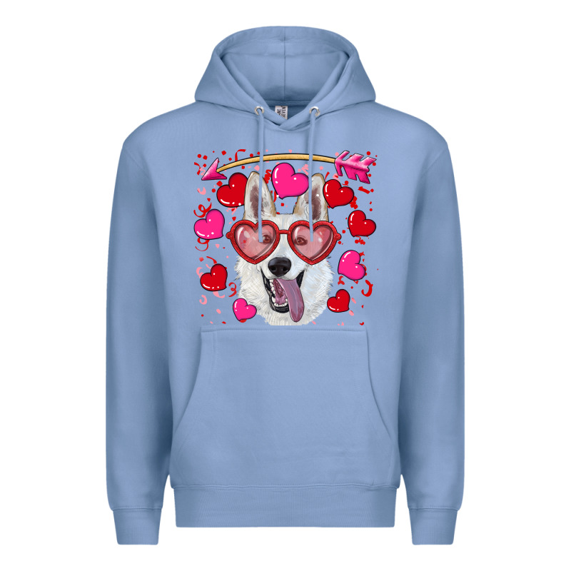 Valentine's Day  White Shepherd Premium Hoodie by RanaPortraitStore | Teevron