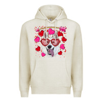 Oatmeal Heather valentine's day  white shepherd Premium Hoodie - RanaPortraitStore
