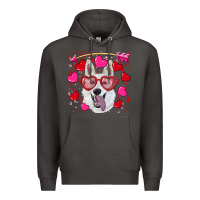 Smoke valentine's day  white shepherd Premium Hoodie - RanaPortraitStore