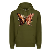 Army Green melanin  butterfly Premium Hoodie - Zillion Design Studio