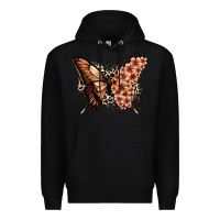 Black melanin  butterfly Premium Hoodie - Zillion Design Studio