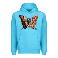 Ocean Blue melanin  butterfly Premium Hoodie - Zillion Design Studio