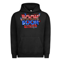 Pigment Black boom boom baby Urban Hoodie - Zillion Design Studio