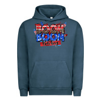 Pigment Midnight Navy boom boom baby Urban Hoodie - Zillion Design Studio