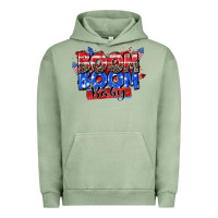 Pigment Oil Green boom boom baby Urban Hoodie - Zillion Design Studio