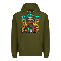 Army Green worlds greatest school bus driver Premium Hoodie - texasbilliewilder