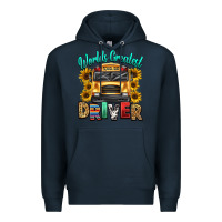 Navy worlds greatest school bus driver Premium Hoodie - texasbilliewilder