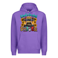 Purple worlds greatest school bus driver Premium Hoodie - texasbilliewilder