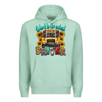Seafoam worlds greatest school bus driver Premium Hoodie - texasbilliewilder