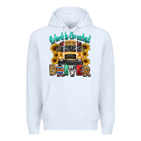 White worlds greatest school bus driver Premium Hoodie - texasbilliewilder