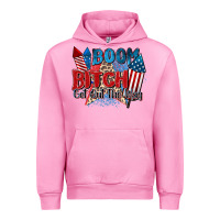 Fuchsia Pink boom bitch get out the way Urban Hoodie - Zillion Design Studio