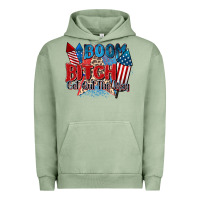 Pigment Oil Green boom bitch get out the way Urban Hoodie - Zillion Design Studio