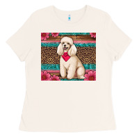 Bone standart poodle floral Ladies Tee - Artiststas