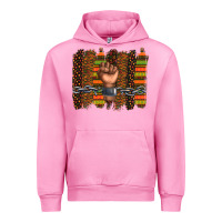 Fuchsia Pink black history brushstroke Urban Hoodie - texasbilliewilder