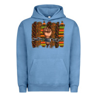 Pigment Pebble Blue black history brushstroke Urban Hoodie - texasbilliewilder