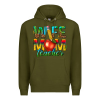 Army Green wife mom teacher Premium Hoodie - texasbilliewilder
