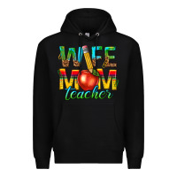 Black wife mom teacher Premium Hoodie - texasbilliewilder