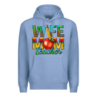 Colony Blue wife mom teacher Premium Hoodie - texasbilliewilder