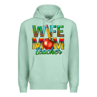 Seafoam wife mom teacher Premium Hoodie - texasbilliewilder