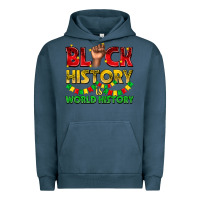 Pigment Midnight Navy black history is world history Urban Hoodie - texasbilliewilder