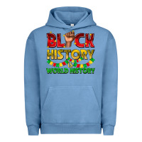 Pigment Pebble Blue black history is world history Urban Hoodie - texasbilliewilder
