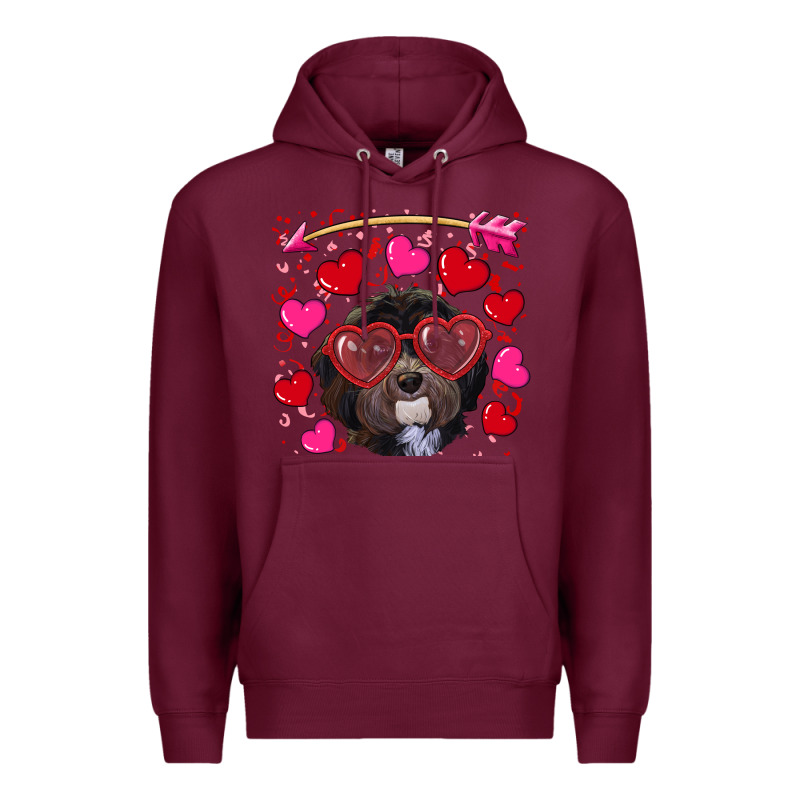 Valentine's Day Havanese Dog Premium Hoodie by RanaPortraitStore | Teevron