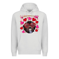 Dove Grey valentine's day havanese dog Premium Hoodie - RanaPortraitStore