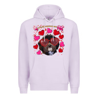 Lilac valentine's day havanese dog Premium Hoodie - RanaPortraitStore
