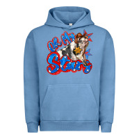 Pigment Pebble Blue oh my stars pig Urban Hoodie - Zillion Design Studio