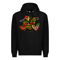 Black juneteenth hearts Premium Hoodie - Zillion Design Studio