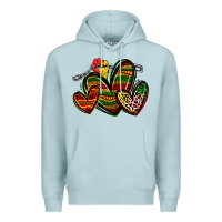 Blue Mist juneteenth hearts Premium Hoodie - Zillion Design Studio