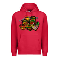 Cardinal juneteenth hearts Premium Hoodie - Zillion Design Studio