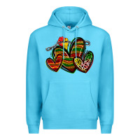 Ocean Blue juneteenth hearts Premium Hoodie - Zillion Design Studio