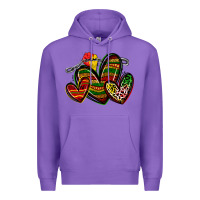 Purple juneteenth hearts Premium Hoodie - Zillion Design Studio