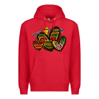 Red juneteenth hearts Premium Hoodie - Zillion Design Studio