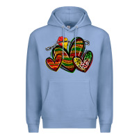 Colony Blue juneteenth hearts Premium Hoodie - Zillion Design Studio