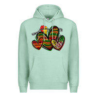 Seafoam juneteenth hearts Premium Hoodie - Zillion Design Studio