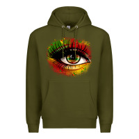Army Green juneteenth eye Premium Hoodie - Zillion Design Studio