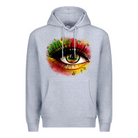 Heather Grey juneteenth eye Premium Hoodie - Zillion Design Studio